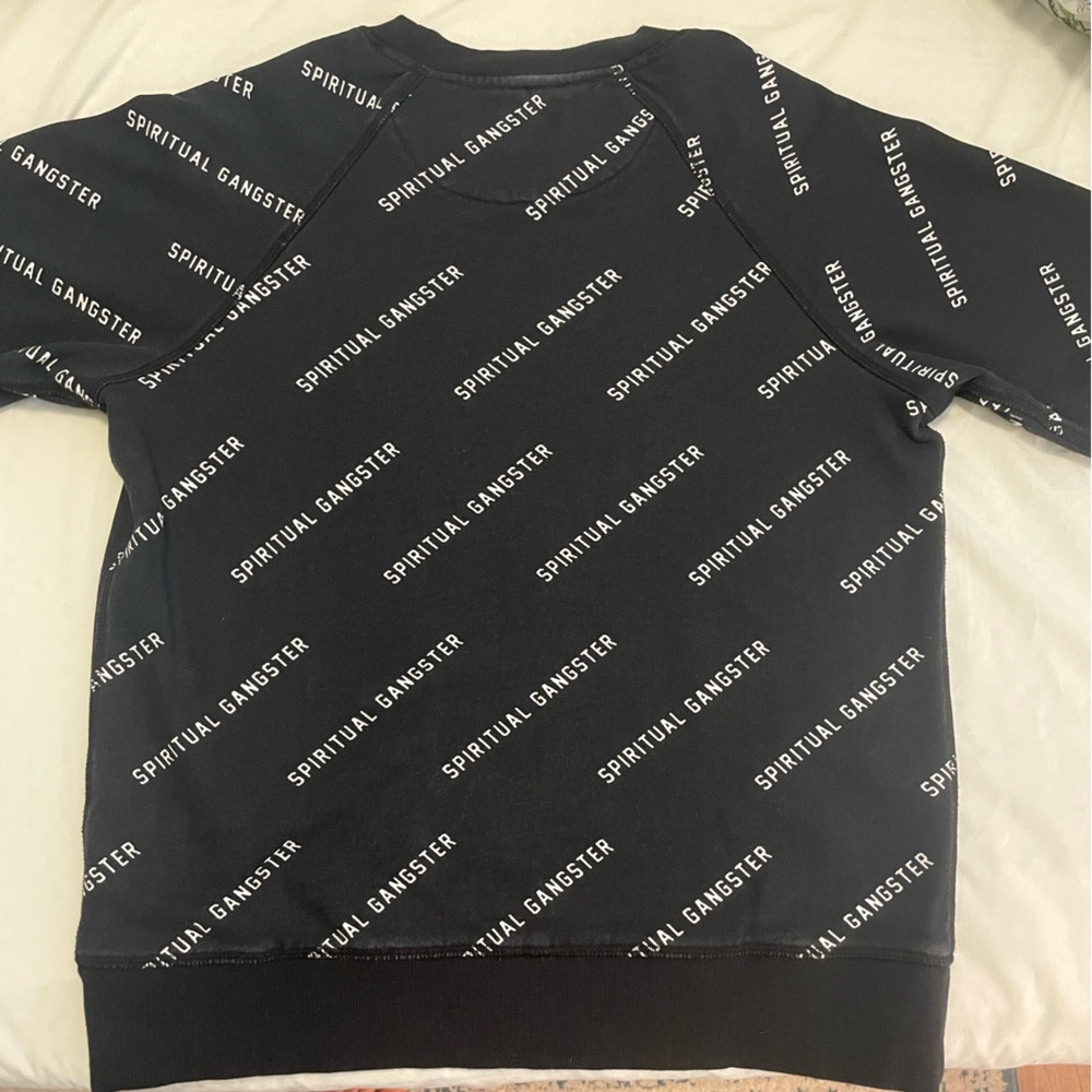 Spiritual Gangster Black and White Logo Crew Neck Sweatshirt Sz S - Picture 4 of 6